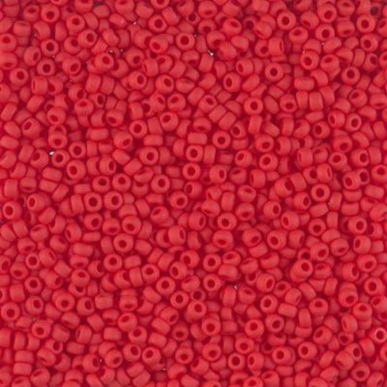 Miyuki 11 Round Seed Bead, 11-408F, Matte Opaque Red, 13 grams